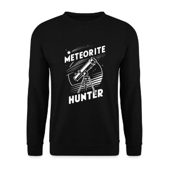 Stargazing And Meteor Shower Enthusiast - Unisex Pullover - Schwarz - Vorne - Alina (178cm) & Michal (187cm)