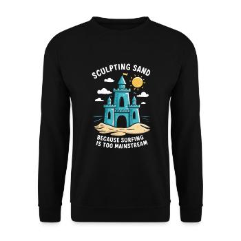 Creative Sandcastles Art on the Beach | Sculptures - Unisex Sweatshirt - black - Front - Alina (178cm) & Michal (187cm)