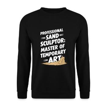 Sculpteurs de sable professionnels sur la plage du - Sweat-shirt Unisexe - noir - Devant - Alina (178cm) & Michal (187cm)
