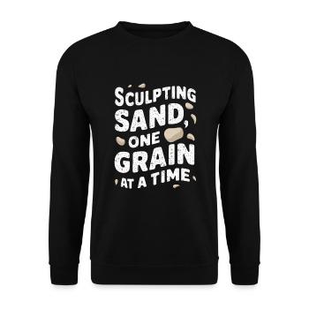 Sculpteurs de sable professionnels sur la plage du - Sweat-shirt Unisexe - noir - Devant - Alina (178cm) & Michal (187cm)