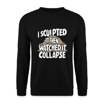Sculpteurs de sable professionnels sur la plage du - Sweat-shirt Unisexe - noir - Devant - Alina (178cm) & Michal (187cm)