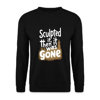 Sculpteurs de sable professionnels sur la plage du - Sweat-shirt Unisexe - noir - Devant - Alina (178cm) & Michal (187cm)
