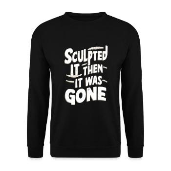 Sculpteurs de sable professionnels sur la plage du - Sweat-shirt Unisexe - noir - Devant - Alina (178cm) & Michal (187cm)