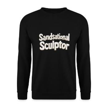 Sculpteurs de sable professionnels sur la plage du - Sweat-shirt Unisexe - noir - Devant - Alina (178cm) & Michal (187cm)