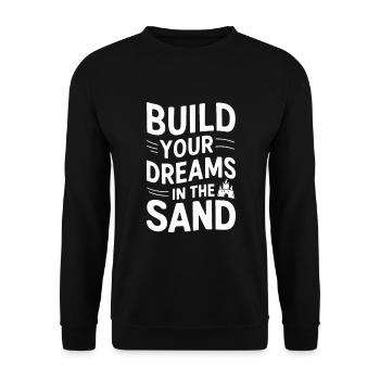 Sculpteurs de sable professionnels sur la plage du - Sweat-shirt Unisexe - noir - Devant - Alina (178cm) & Michal (187cm)