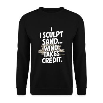 Sculpteurs de sable professionnels sur la plage du - Sweat-shirt Unisexe - noir - Devant - Alina (178cm) & Michal (187cm)