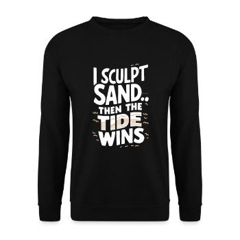 Sculpteurs de sable professionnels sur la plage du - Sweat-shirt Unisexe - noir - Devant - Alina (178cm) & Michal (187cm)