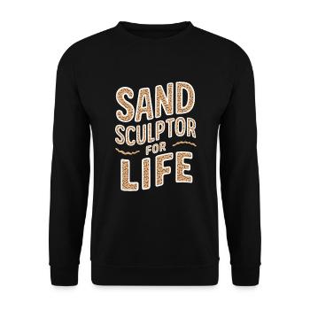 Sculpteurs de sable professionnels sur la plage du - Sweat-shirt Unisexe - noir - Devant - Alina (178cm) & Michal (187cm)