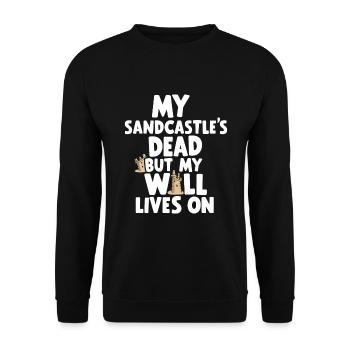 Sculpteurs de sable professionnels sur la plage du - Sweat-shirt Unisexe - noir - Devant - Alina (178cm) & Michal (187cm)