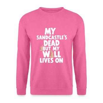 Sculpteurs de sable professionnels sur la plage du - Sweat-shirt Unisexe - rose - Devant