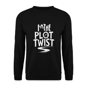 Murder Mystery Dinner Outfit, Party, Crime Scene - Unisex Sweatshirt - black - Front - Alina (178cm) & Michal (187cm)