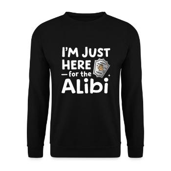 Meurtre Mystère Tenue de dîner, Fête, Scène de crime - Sweat-shirt Unisexe - noir - Devant - Alina (178cm) & Michal (187cm)