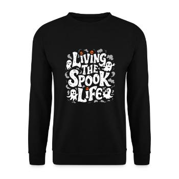 Ghost Bait Halloween Parapsychology Paranormal - Unisex Sweatshirt - black - Front - Alina (178cm) & Michal (187cm)