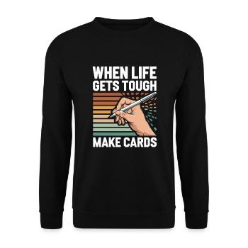 Cardmaker Scrapbooking Card Making Sets For - Unisex Sweatshirt - black - Front - Alina (178cm) & Michal (187cm)