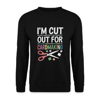Cardmaker Scrapbooking Card Making Sets For - Unisex Sweatshirt - black - Front - Alina (178cm) & Michal (187cm)