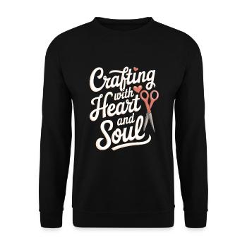 Cardmaker Scrapbooking Card Making Sets For - Unisex Sweatshirt - black - Front - Alina (178cm) & Michal (187cm)