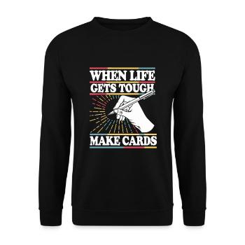 Cardmaker Scrapbooking Card Making Sets For - Unisex Sweatshirt - black - Front - Alina (178cm) & Michal (187cm)