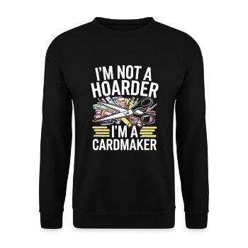 Cardmaker Scrapbooking Card Making Sets For - Unisex Sweatshirt - black - Front - Alina (178cm) & Michal (187cm)
