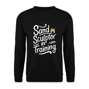 Sculpteurs de sable professionnels sur la plage du - Sweat-shirt Unisexe - noir - Devant - Alina (178cm) & Michal (187cm)