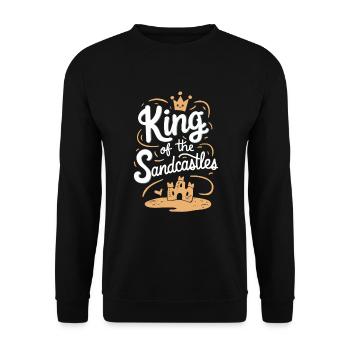Sculpteurs de sable professionnels sur la plage du - Sweat-shirt Unisexe - noir - Devant - Alina (178cm) & Michal (187cm)