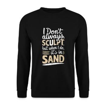 Sculpteurs de sable professionnels sur la plage du - Sweat-shirt Unisexe - noir - Devant - Alina (178cm) & Michal (187cm)