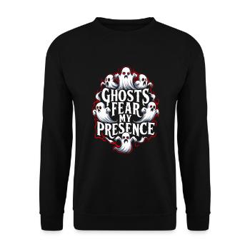 Ghost Bait Halloween Parapsychology Paranormal - Unisex Sweatshirt - black - Front - Alina (178cm) & Michal (187cm)