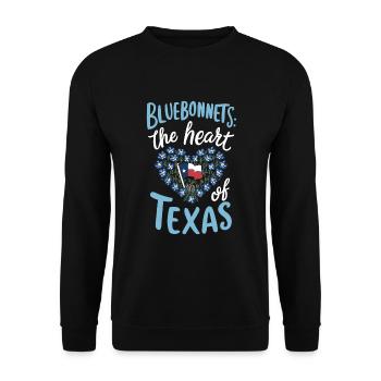 Texas Fleurs sauvages Saison Champs Fleurs Texas - Sweat-shirt Unisexe - noir - Devant - Alina (178cm) & Michal (187cm)