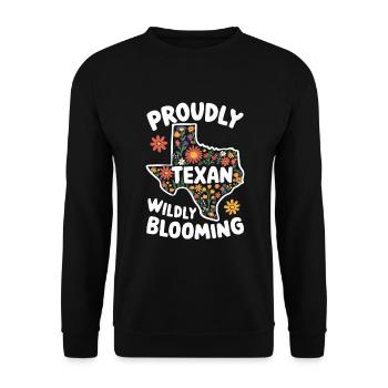 Texas Wildflowers Season Fields Flowers Texas - Unisex Sweatshirt - black - Front - Alina (178cm) & Michal (187cm)