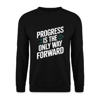 Leadership et gestion orientés vers le progrès pour - Sweat-shirt Unisexe - noir - Devant - Alina (178cm) & Michal (187cm)