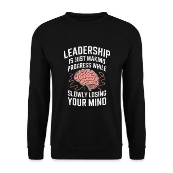 Leadership et gestion orientés vers le progrès pour - Sweat-shirt Unisexe - noir - Devant - Alina (178cm) & Michal (187cm)