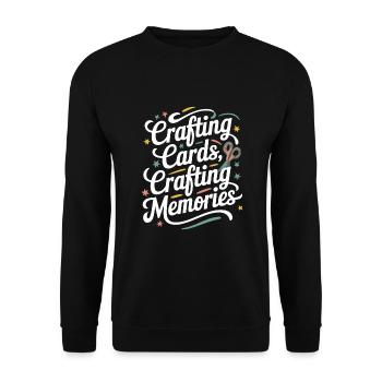 Cardmaker Scrapbooking Card Making Kits For - Unisex Sweatshirt - black - Front - Alina (178cm) & Michal (187cm)