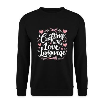 Cardmaker Scrapbooking Card Making Kits For - Unisex Sweatshirt - black - Front - Alina (178cm) & Michal (187cm)