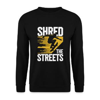 Skater Life: Downhill Longboarding Und Street - Unisex Pullover - Schwarz - Vorne - Alina (178cm) & Michal (187cm)