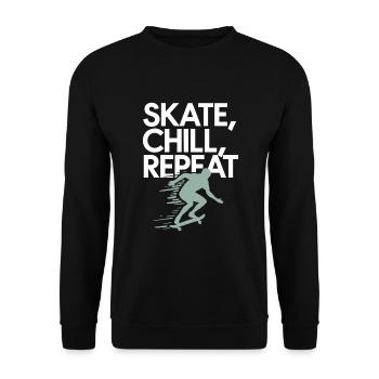 Skater Life: Downhill Longboarding Und Street - Unisex Pullover - Schwarz - Vorne - Alina (178cm) & Michal (187cm)