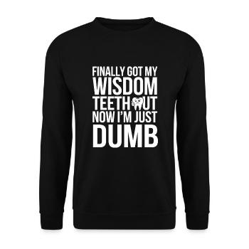 Funny Wisdom Tooth Survivor | Dental - Unisex Sweatshirt - black - Front - Alina (178cm) & Michal (187cm)