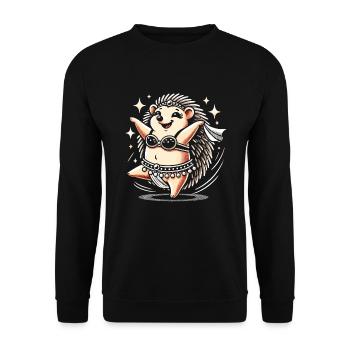 Rhythmische Bewegungen im Orientalischen Tanz: - Unisex Pullover - Schwarz - Vorne - Alina (178cm) & Michal (187cm)