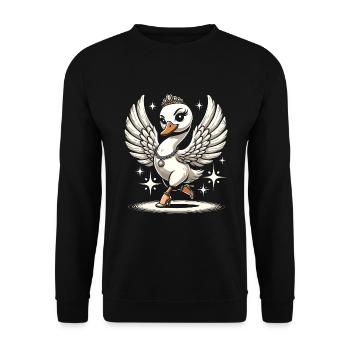 Rhythmische Bewegungen im Orientalischen Tanz: - Unisex Pullover - Schwarz - Vorne - Alina (178cm) & Michal (187cm)