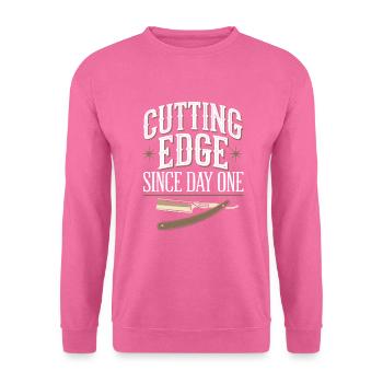 Vibrations de salon de coiffure et coupes de cheveux classiques pour - Sweat-shirt Unisexe - rose - Devant