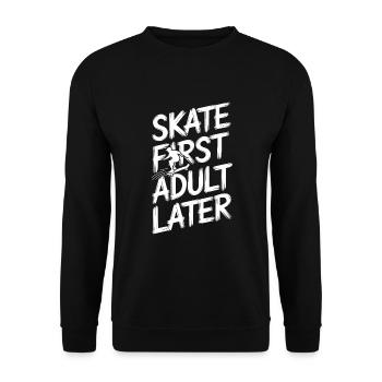 Skater Life: Downhill Longboarding Und Street - Unisex Pullover - Schwarz - Vorne - Alina (178cm) & Michal (187cm)