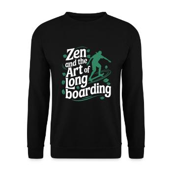 Skater Life: Downhill Longboarding Und Street - Unisex Pullover - Schwarz - Vorne - Alina (178cm) & Michal (187cm)