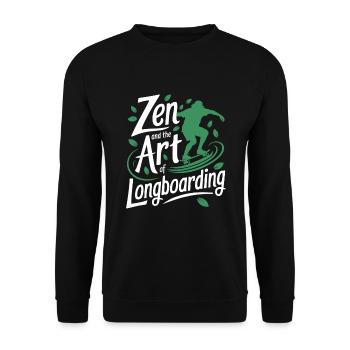 Skater Life: Downhill Longboarding Und Street - Unisex Pullover - Schwarz - Vorne - Alina (178cm) & Michal (187cm)