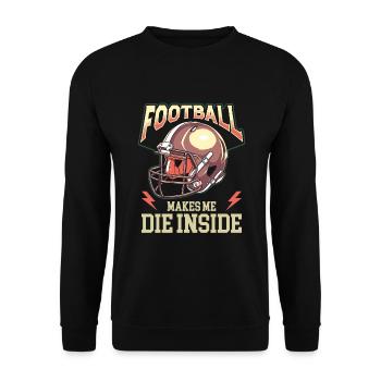 American football enthusiast with team spirit and - Unisex Sweatshirt - black - Front - Alina (178cm) & Michal (187cm)