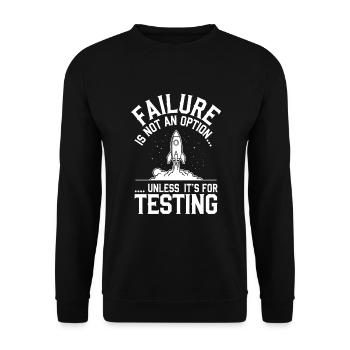 Rocket Launch Day for Model Rocket Enthusiasts - Unisex Sweatshirt - black - Front - Alina (178cm) & Michal (187cm)