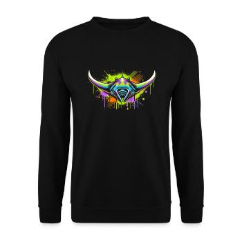 Majestic Manta Ray Ocean Adventure for Marine Life - Unisex Sweatshirt - black - Front - Alina (178cm) & Michal (187cm)