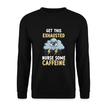 Exhaustion and burnout in overworked people - Unisex Sweatshirt - black - Front - Alina (178cm) & Michal (187cm)