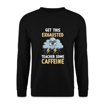 Teacher Wearion Burnout Motif révisé - Sweat-shirt Unisexe - noir - Devant - Alina (178cm) & Michal (187cm)