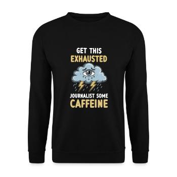 Erschöpfung Und Burnout Bei Überarbeiteten - Unisex Pullover - Schwarz - Vorne - Alina (178cm) & Michal (187cm)