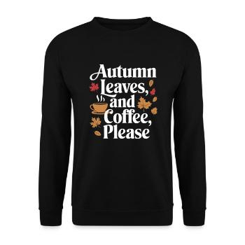 Herbstliche Farbenpracht für Naturliebhaber und - Unisex Pullover - Schwarz - Vorne - Alina (178cm) & Michal (187cm)
