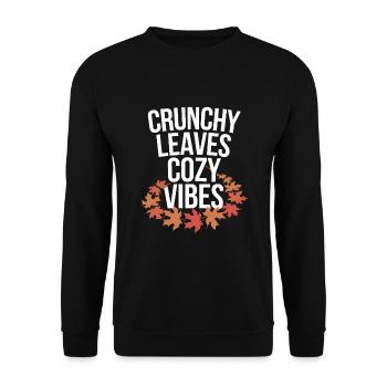 Herbstliche Farbenpracht für Naturliebhaber und - Unisex Pullover - Schwarz - Vorne - Alina (178cm) & Michal (187cm)