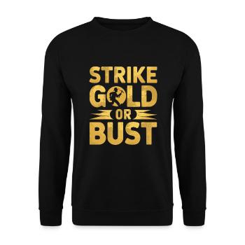 Gold Rush Adventure Gold Prospector Treasure Hunt - Unisex Sweatshirt - black - Front - Alina (178cm) & Michal (187cm)